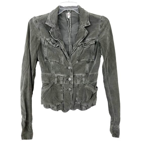 Joie Green Corduroy Blazer Sz XS - Picture 1 of 6